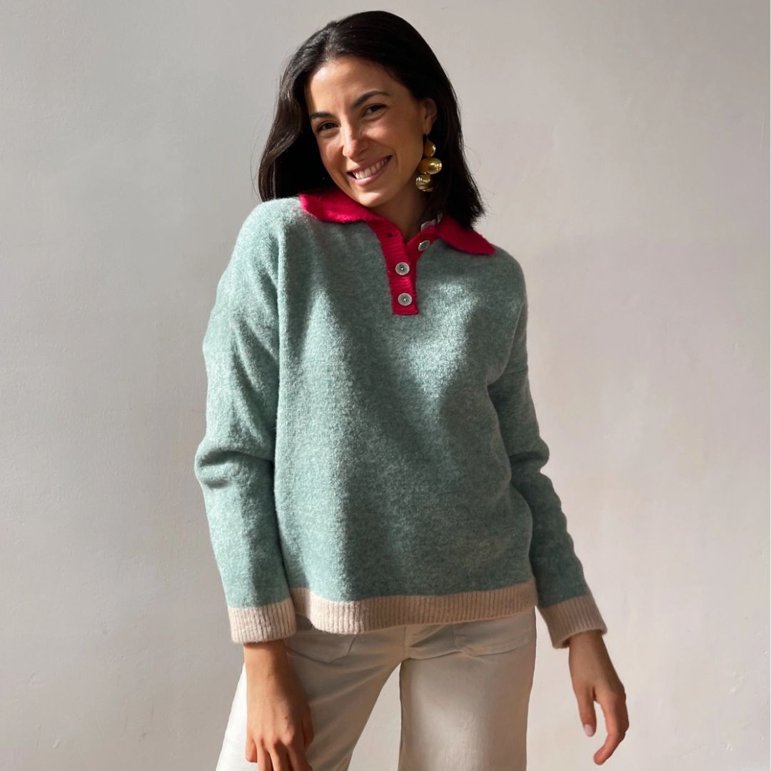 Damen Pullover 'Sienna' wassergrün