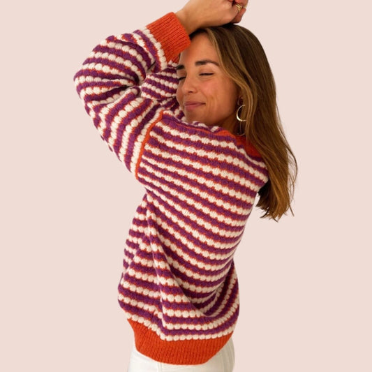 Damen Pullover 'Trikot' orange