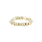 Elastischer Damen Ring  gold 'Structure'