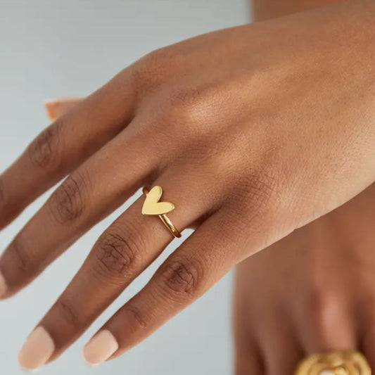 Ring mit Herz "Love *1" gold