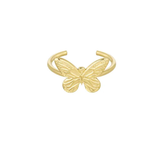 Ring mit Schmetterling - Gold