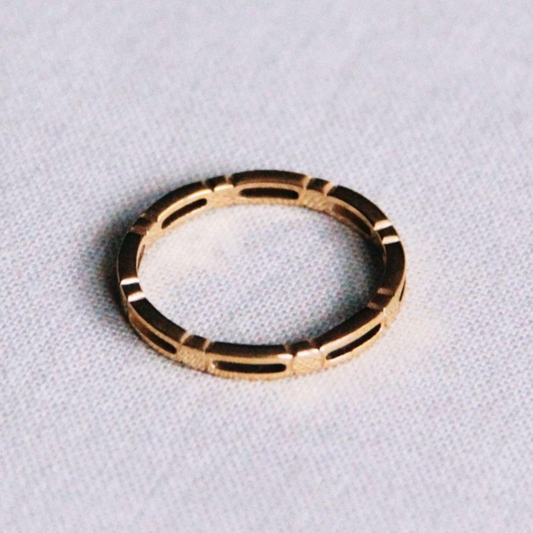 Damen Ring 'Minimalistic Cubes' gold