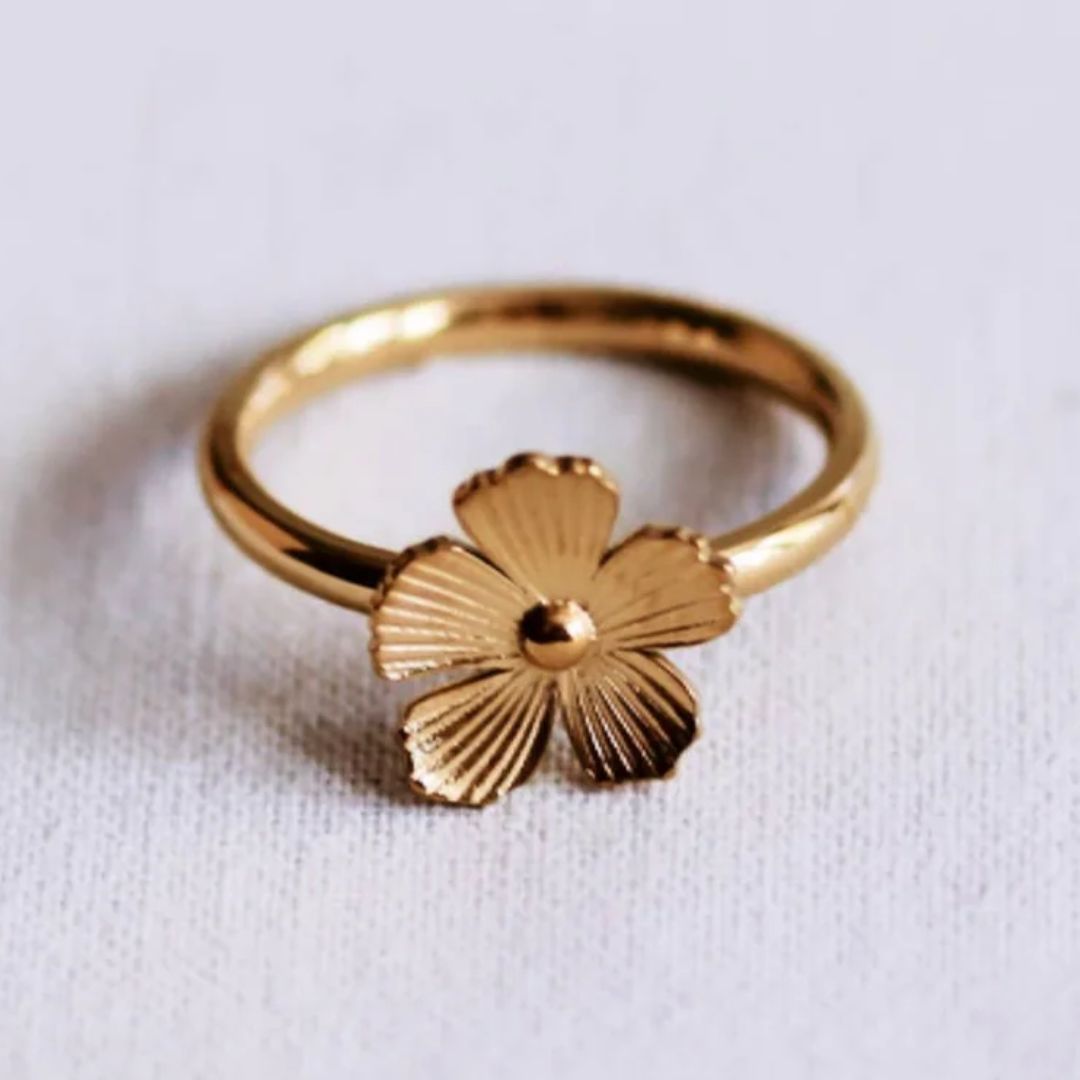 Damen Ring 'Kleine Blume' gold