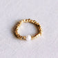 Elastischer Damen Ring mit Naturstein Perle
