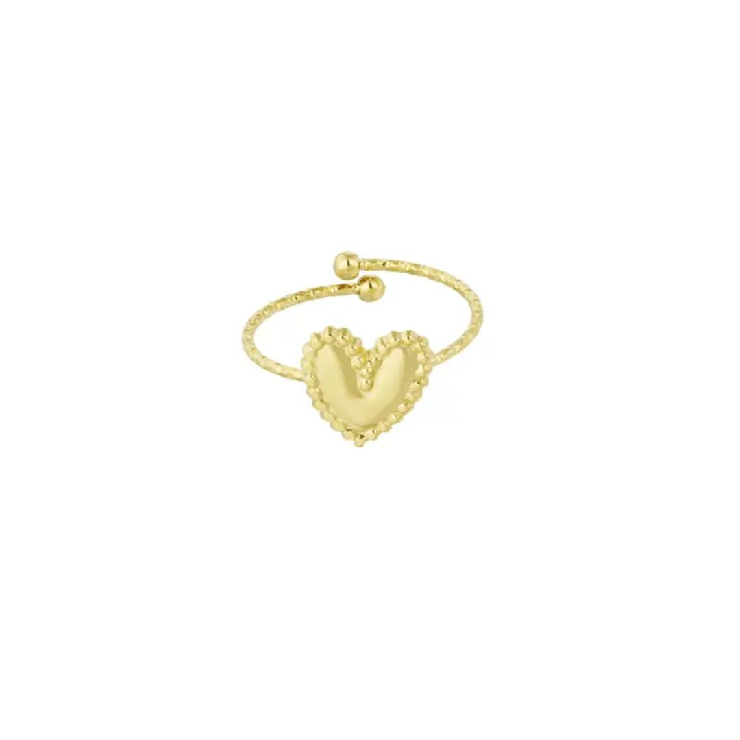 Ring mit Herz "Love *2" gold