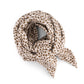 Damen Schaltuch aus Musselin 'Bianca Leopard Greige' 110x110