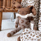 Damen Schaltuch aus Musselin 'Bianca Leopard Greige' 110x110
