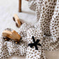 Damen Schaltuch aus Musselin 'Bianca Leopard Greige' 110x110
