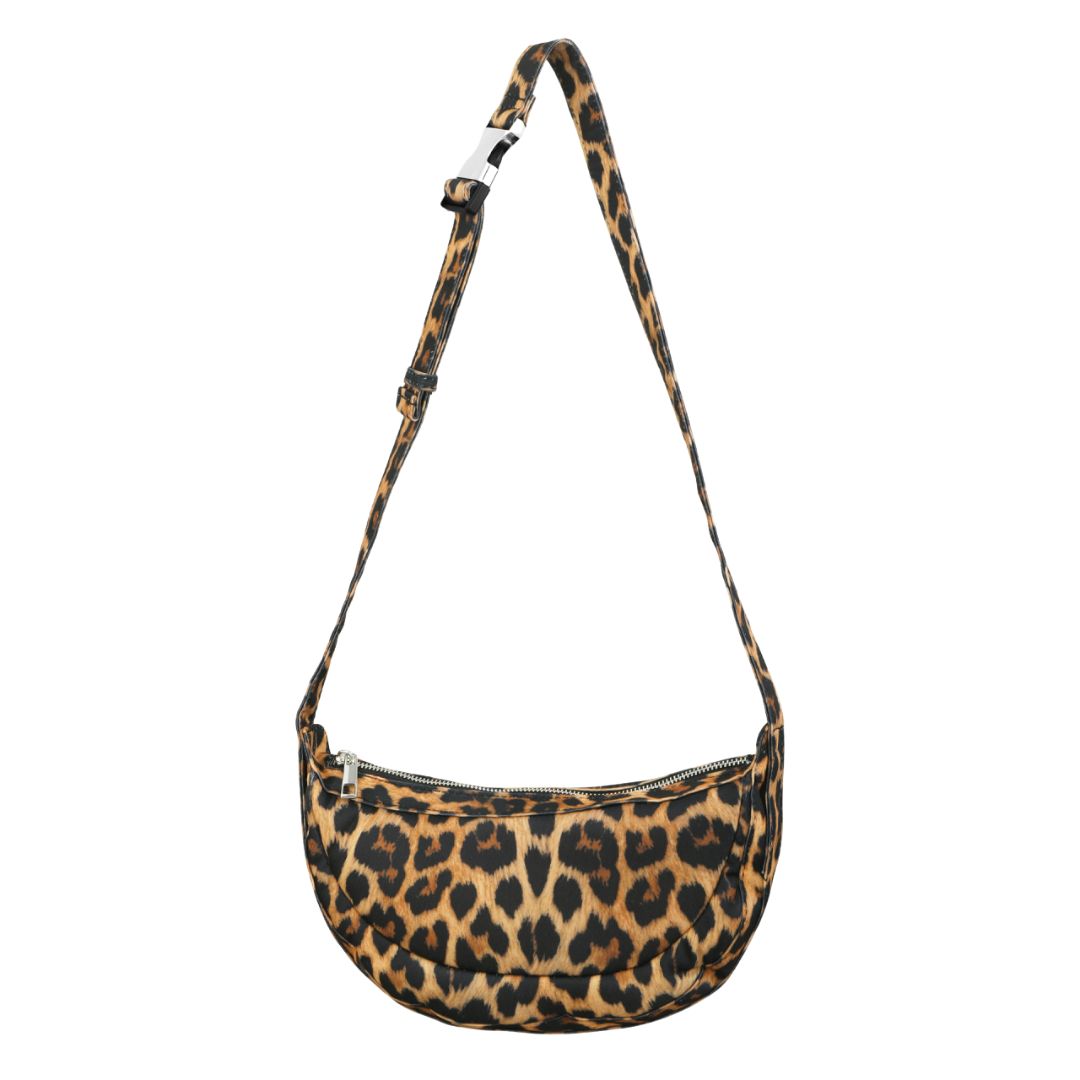 Damen Crossover Schultertasche klein leopardenmuster