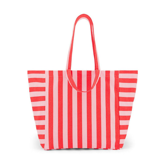 Elisa Shopper Tasche Streifen tomate/candy pink