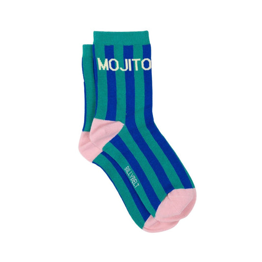 Damen Socken gestreift 'MOJITO' blau/grün