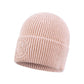 Damen Strickmütze mit Smileydetail rosa