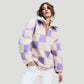 Damen Sweater 'BEL' lila kariert