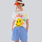 Damen T-Shirt 'Graphic Smile with me' weiß