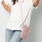 Telefontasche mit Teddyfell pink