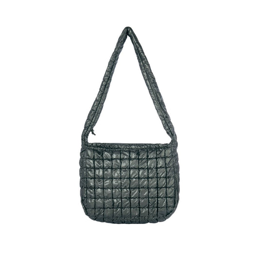 Umhängetasche unifarben 'plissierte Schultertasche' anthra