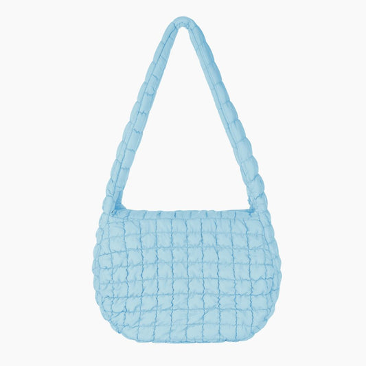 Damen Tasche gesteppt unifarben hellblau