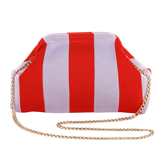Damen Tasche 'Stripes' rot/lila