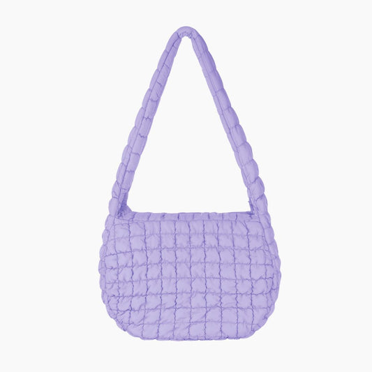 Damen Tasche gesteppt unifarben lila