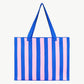 Damen Tragetasche gestreift rosa/blau