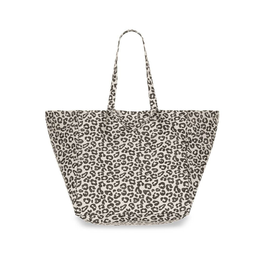 Damen Shopper Leo Print natur