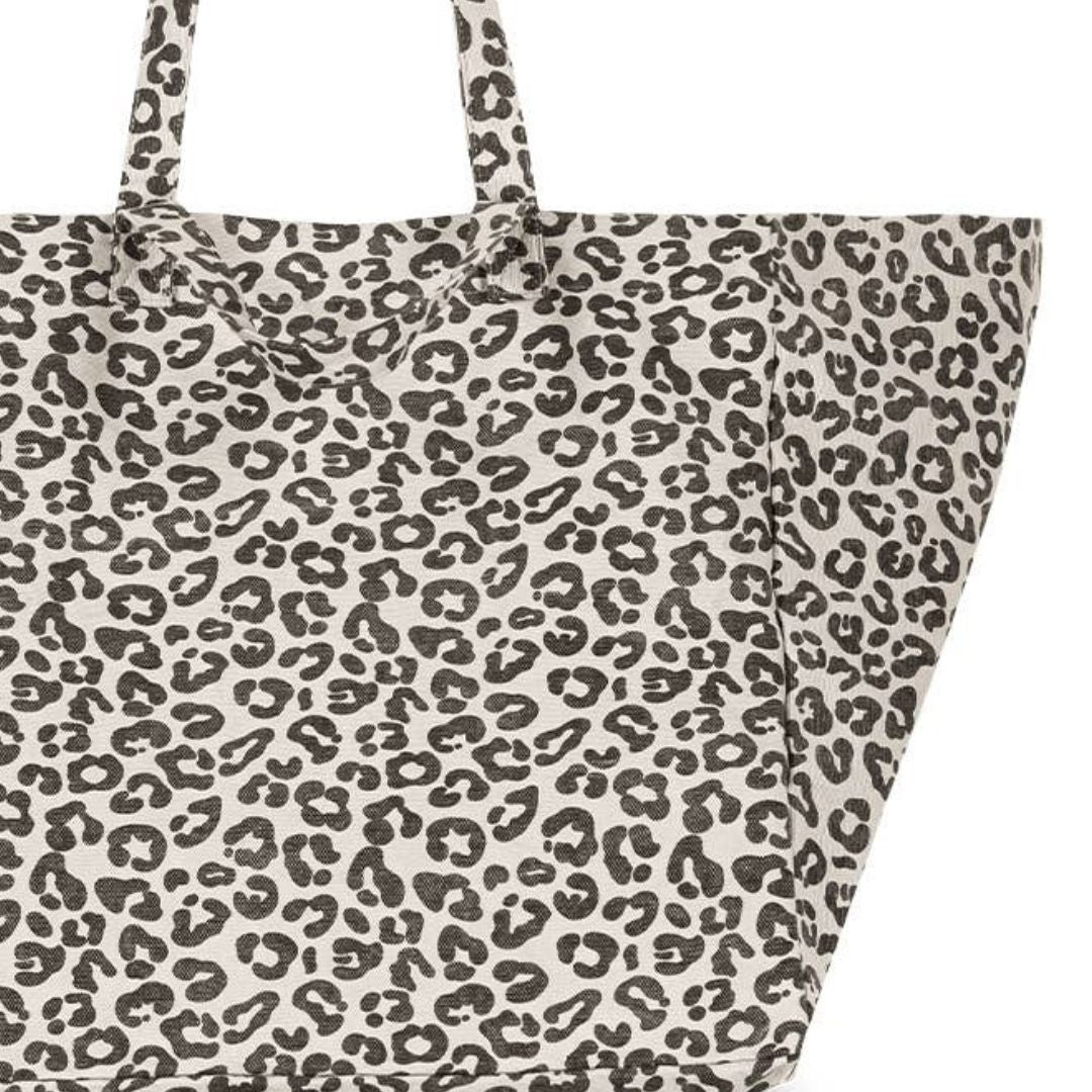 Damen Shopper Leo Print natur