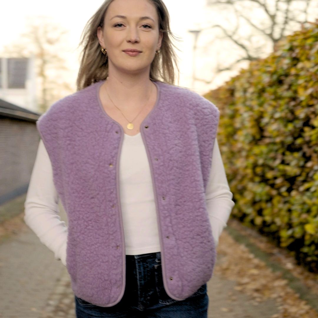 Damen Weste aus Merinowolle 'Nova Lila'