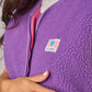Damen Weste aus Sherpa-Fleece mit Reißverschluss, ärmellos – lila