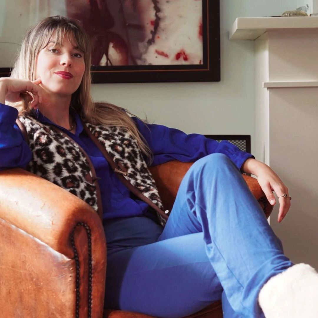 Damen Weste aus Merinowolle 'Leopard'