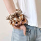 Mini Haargummi creme mit Leopardenmuster