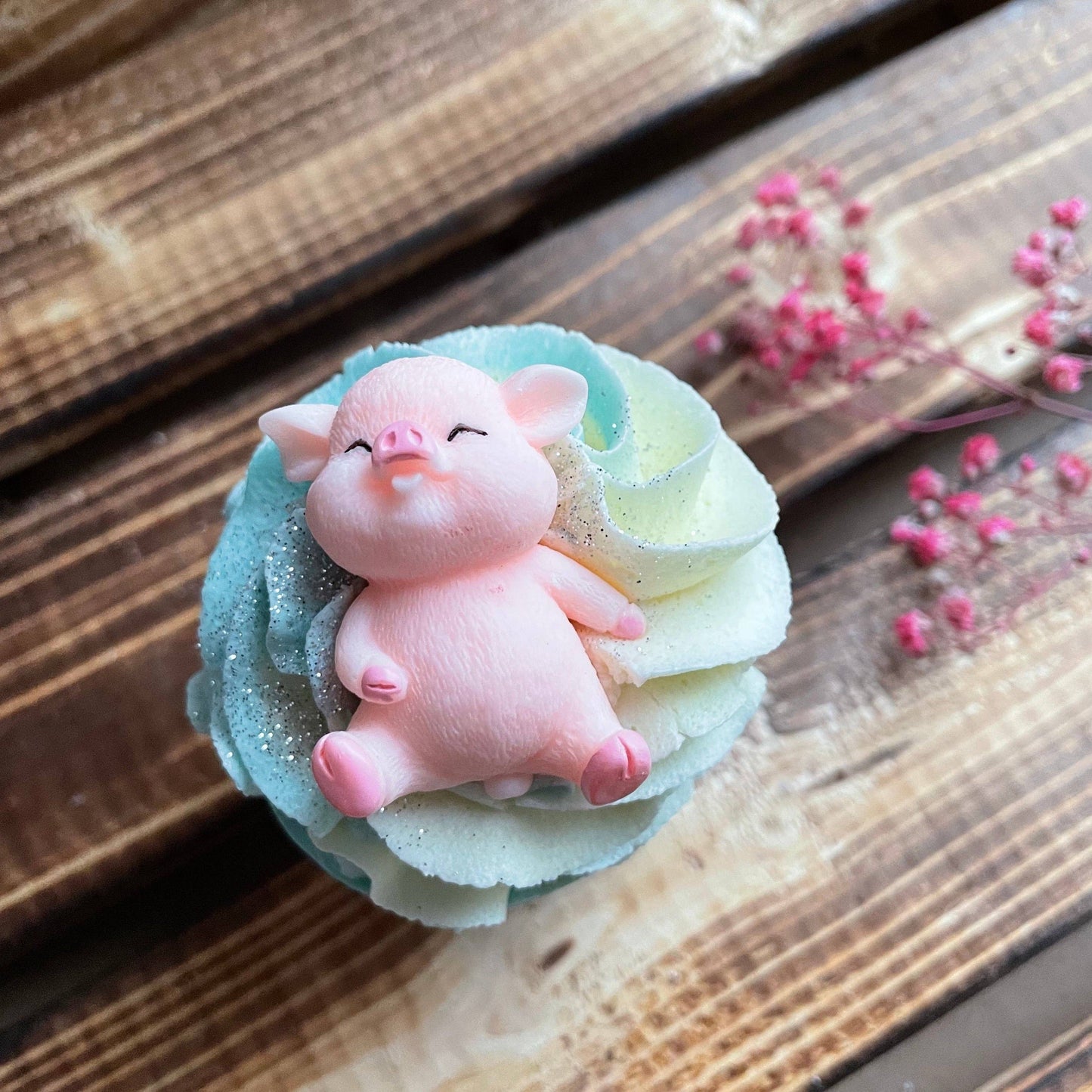 Badecupcake Erdbeere - Schwein