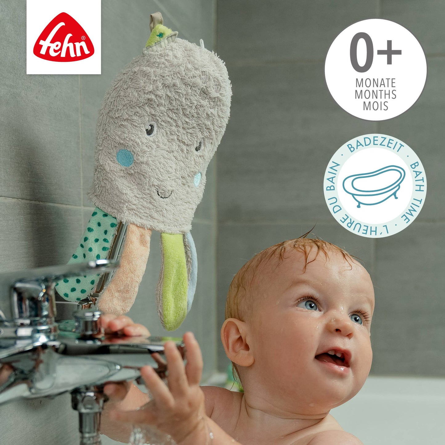 Waschhandschuh Oktopus - Waschlappen mit Tiermotiv