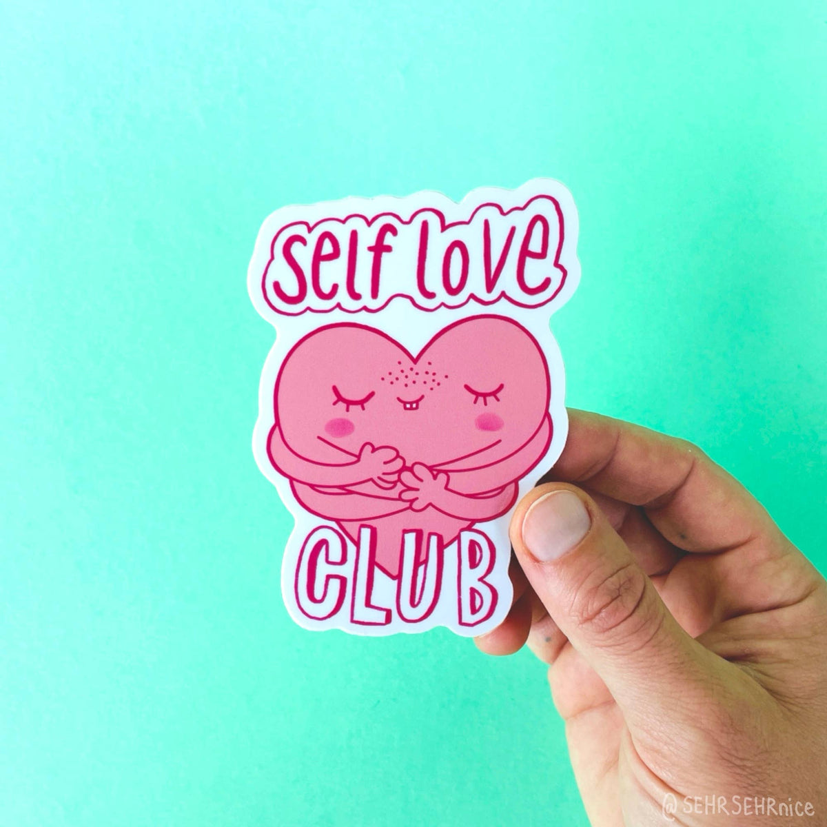 Aufkleber Selflove Club Herz aus Vinyl