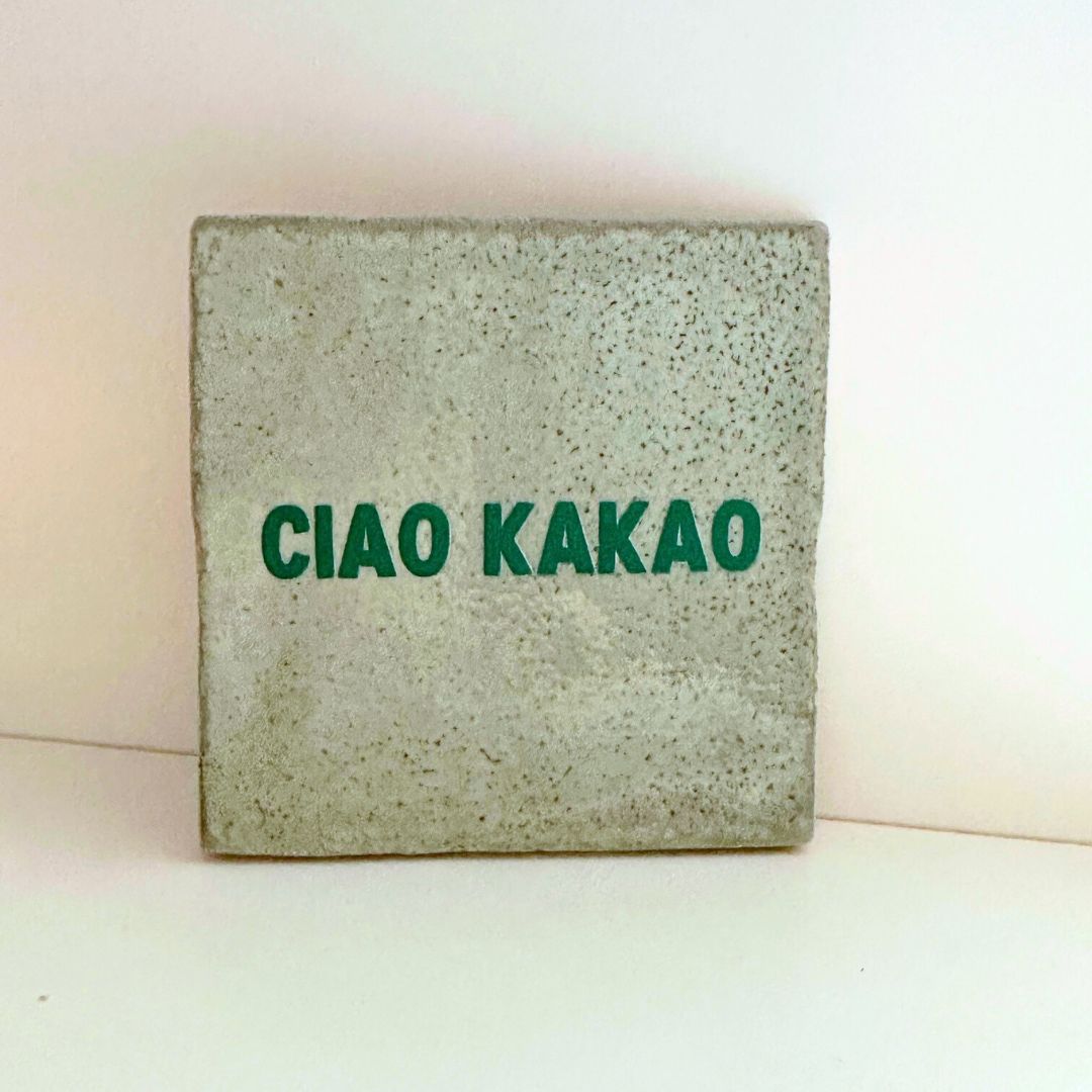 Designkachel | Fliese 'Ciao Kakao' hellgrün/dunkelgrün