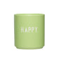 Favourite Becher 'Happy' shadow lime