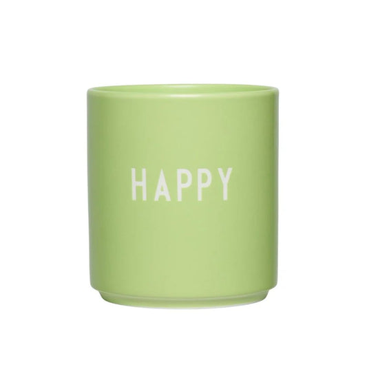 Favourite Becher 'Happy' shadow lime