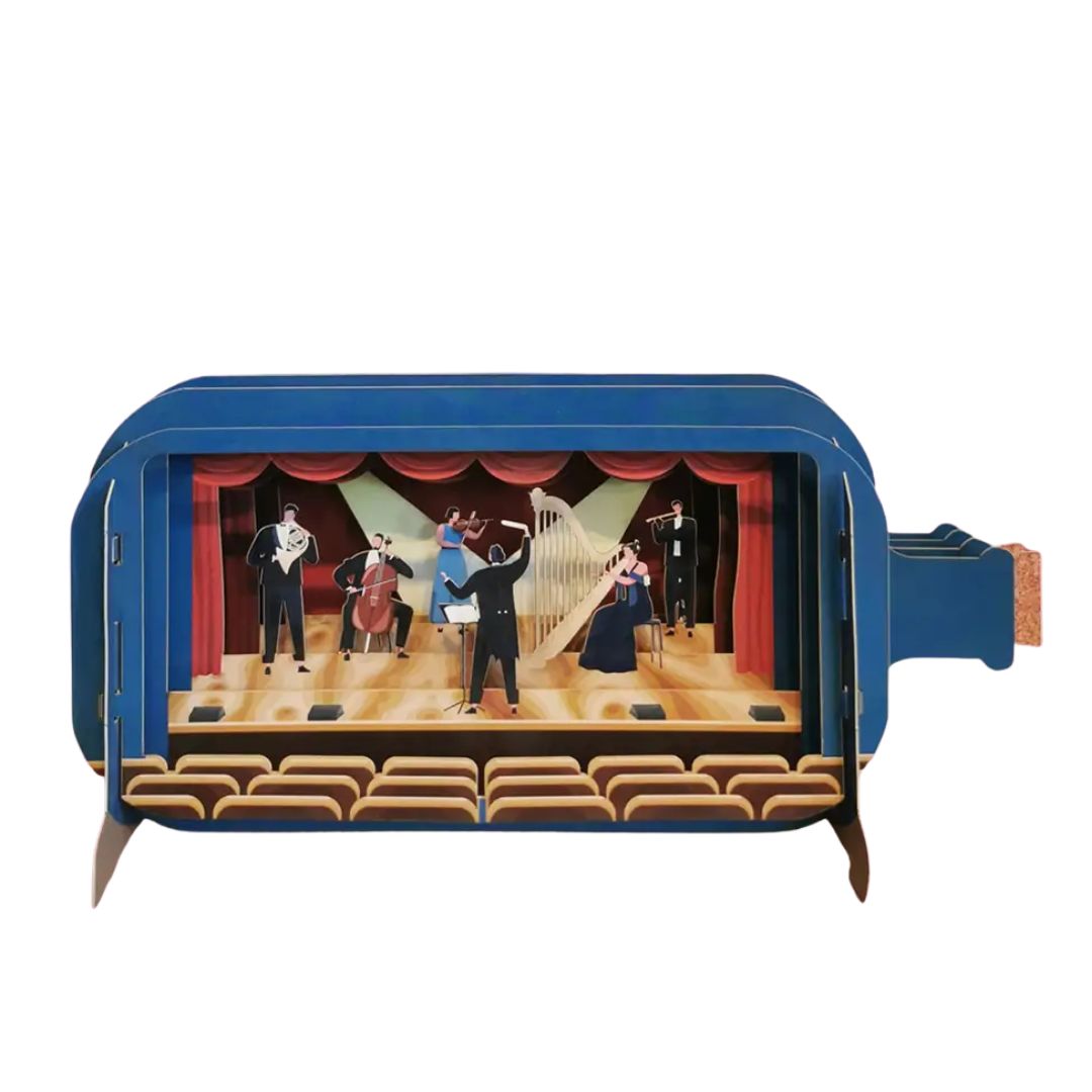 Dimensionale Pop-Up-Karte 'Opera Orchester'