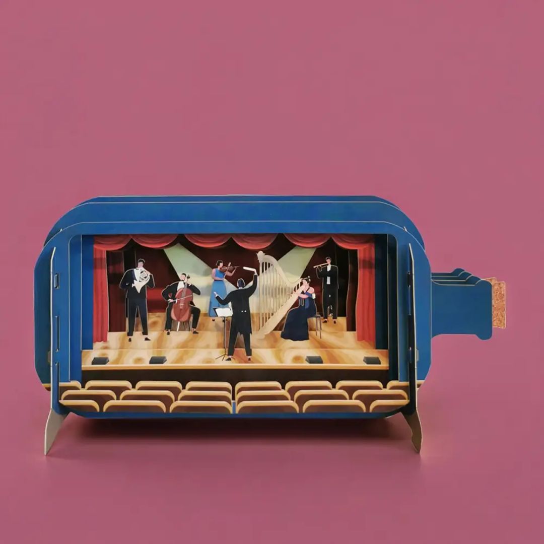 Dimensionale Pop-Up-Karte 'Opera Orchester'