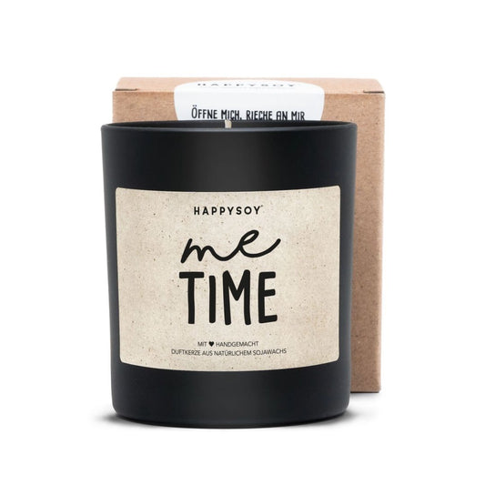 Duftkerze 'me time' schwarz
