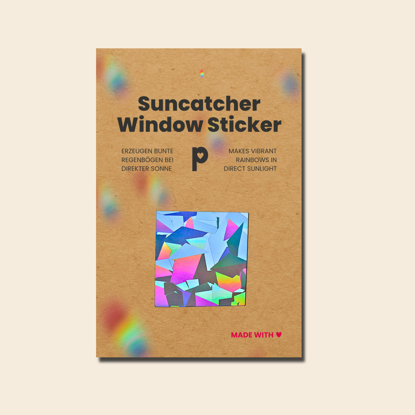 Suncatcher Fenstersticker großes Quadrat