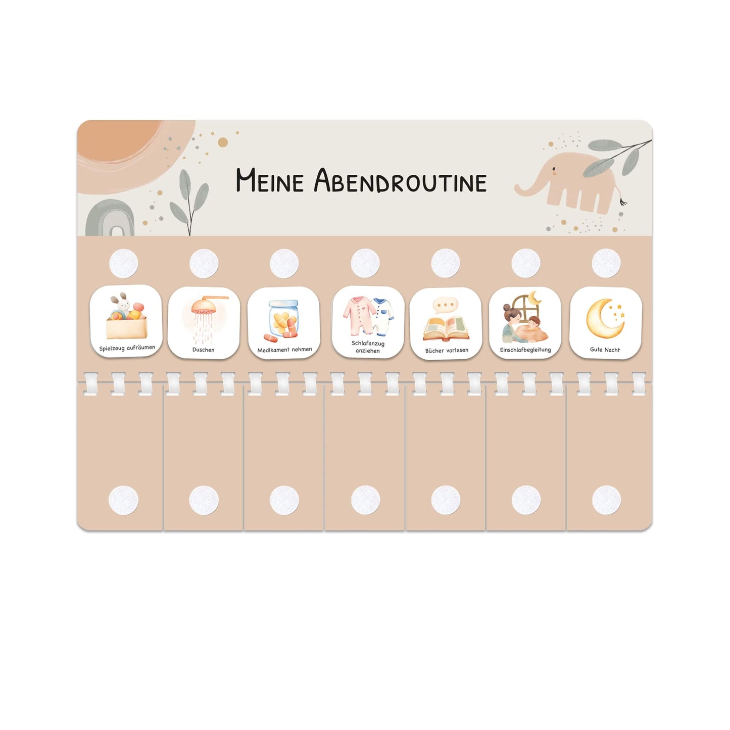 Routineplaner (Morgen & Abend) - Motiv Little Elephant