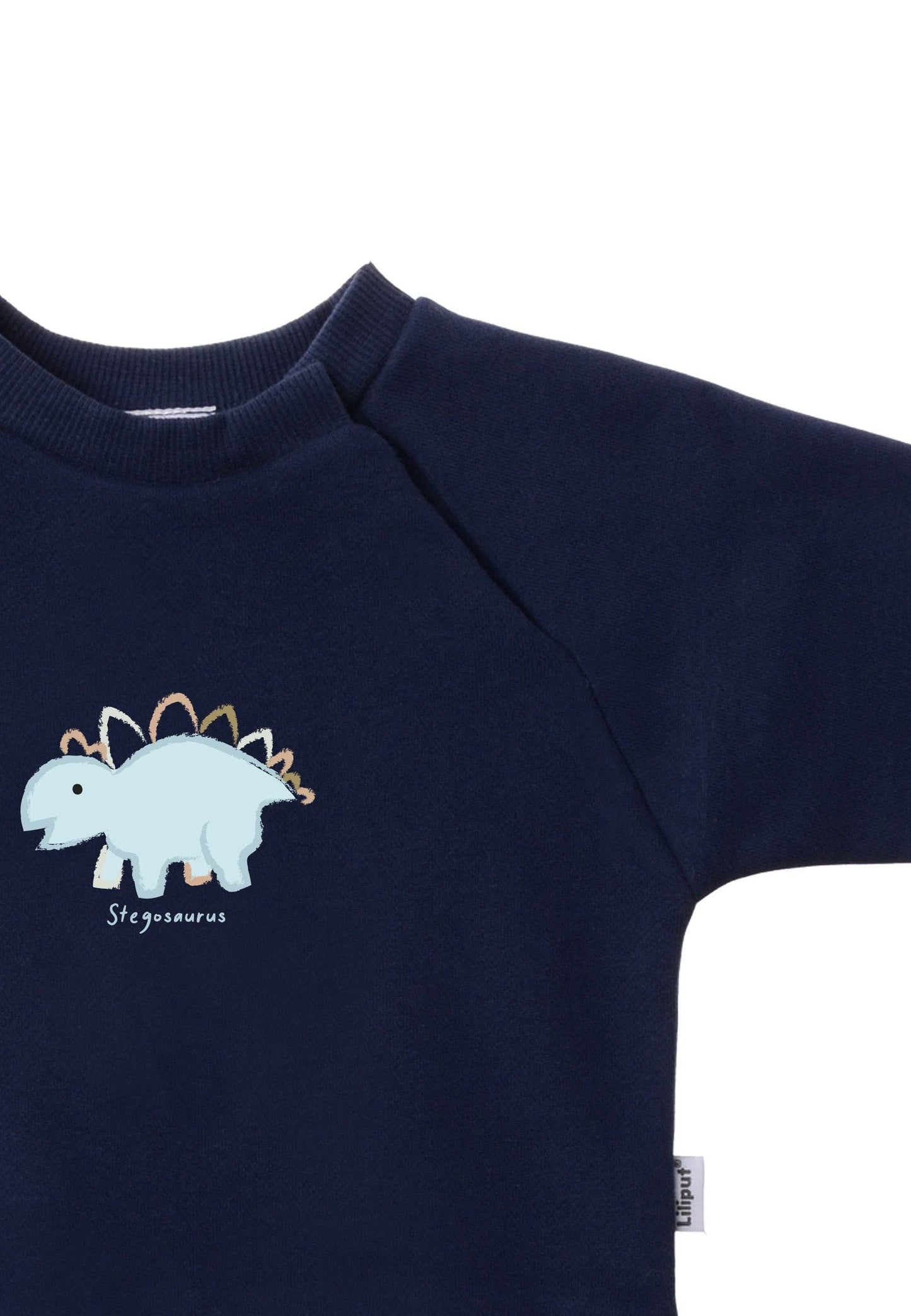 Sweatshirt in blau mit Print "Stegosaurus"