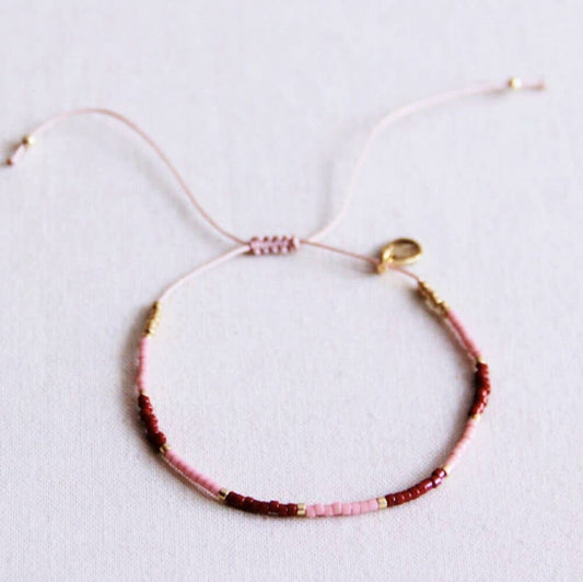 Miyuki-Armband Farbblockierung - Bordeaux/Lila