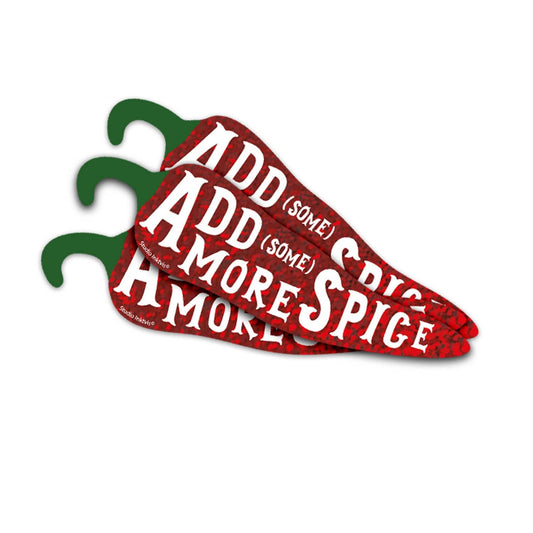 Glitzer-Aufkleber Chilipeper „Add (some) more spice“