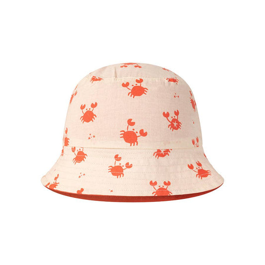 UV Wende-Sonnenhut  Beige/Rot Krabbe