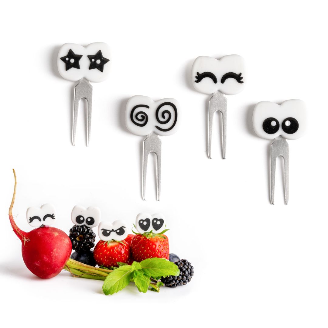 LEKKABOX Augen Edelstahl Piekser 4er Set