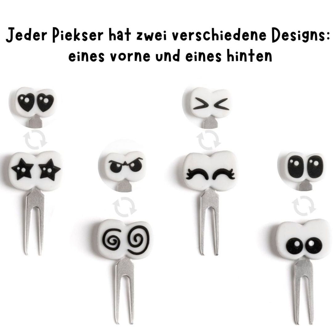 LEKKABOX Augen Edelstahl Piekser 4er Set