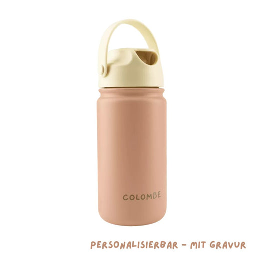 Edelstahl Trinkflasche 420 ml rosa personalisierbar mit Gravur