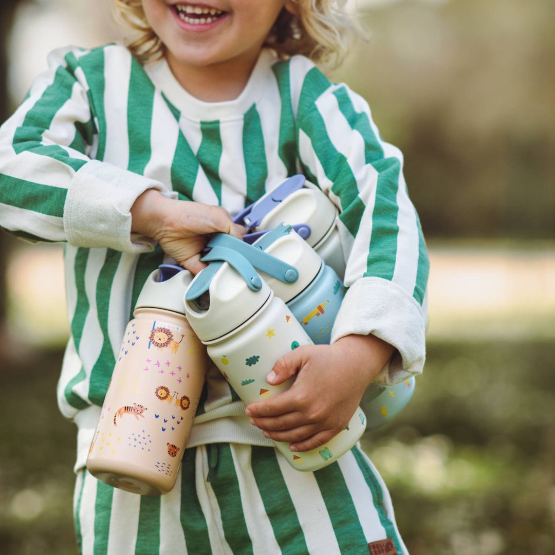 Isolierte Edelstahlflasche für Kinder 'Wildes Kind' 420 ml