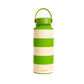 Edelstahlflasche 'Jungle' gestreift grün/beige